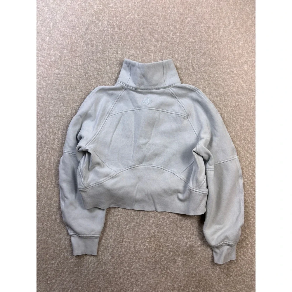 Lululemon Scuba Oversized Half Zip Hoodie Light Blue XS/S Pullover Sweatshirt